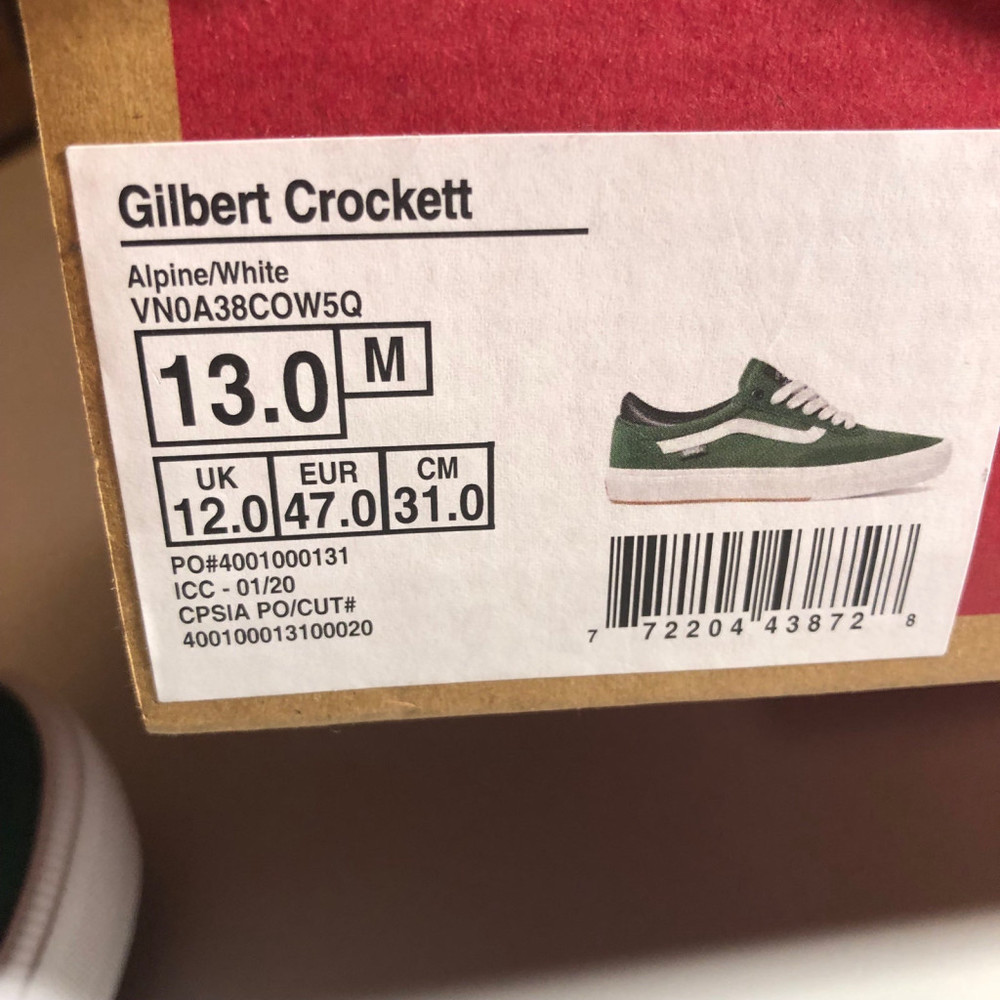 Vans Gilbert Crockett 2 Pro Shoes Alpine/White Mens 13 New in box VN0A38COW5Q - Picture 9 of 12